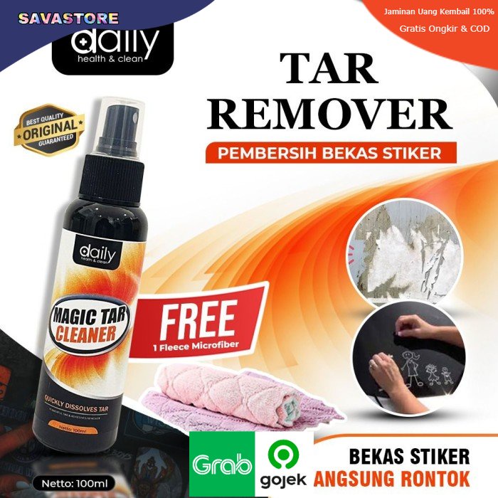 DAILY TAR REMOVER - PEMBERSIH NODA ASPAL &amp; BEKAS LEM | PEMBERSIH LEM STICKER | TAR &amp; BUG REMOVER | PEMBERSIH LEM STIKER