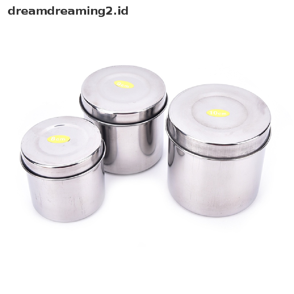 (hot) Tato Stainless Steel Cotton Disinfection Container Canister Alat//