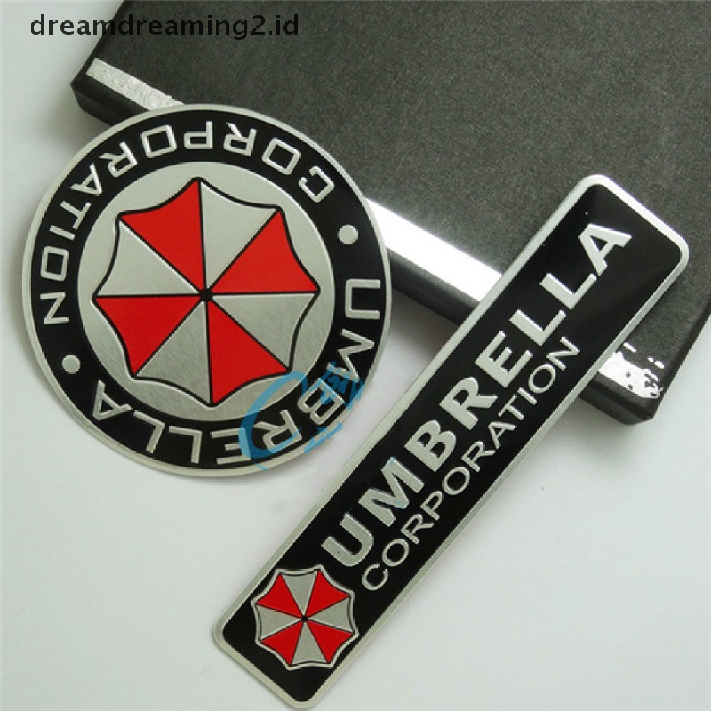 (hot) 3d Aluminium Alloy Payung Corporation Residen Evil Decals Dekorasi Lencana//