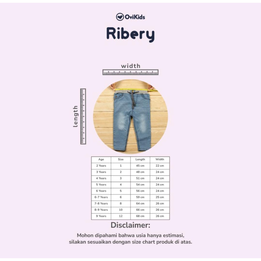 OVIKIDS RIBERY / CELANA JEANS PANJANG ANAK