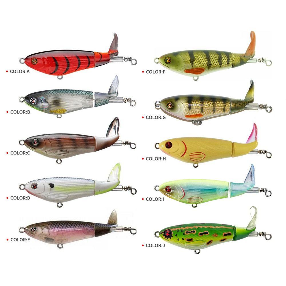 Memancing Umpan Buatan Bass Rotating Tail Topwater VMC Hooks