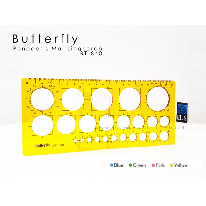 

Penggaris Mal Lingkaran Butterfly BT-840
