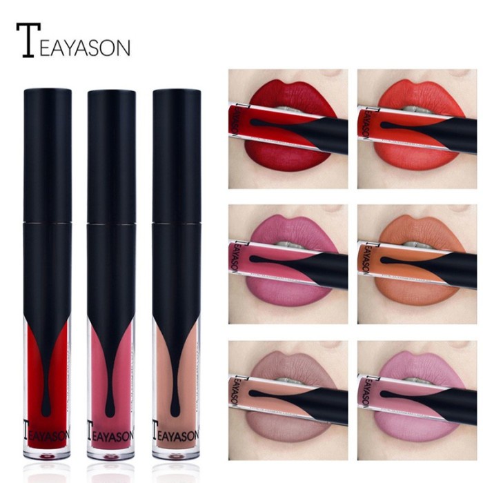 Lipstik Cair Glamour Red Velvet MatteKrim Bibir Ringan Tahan lama