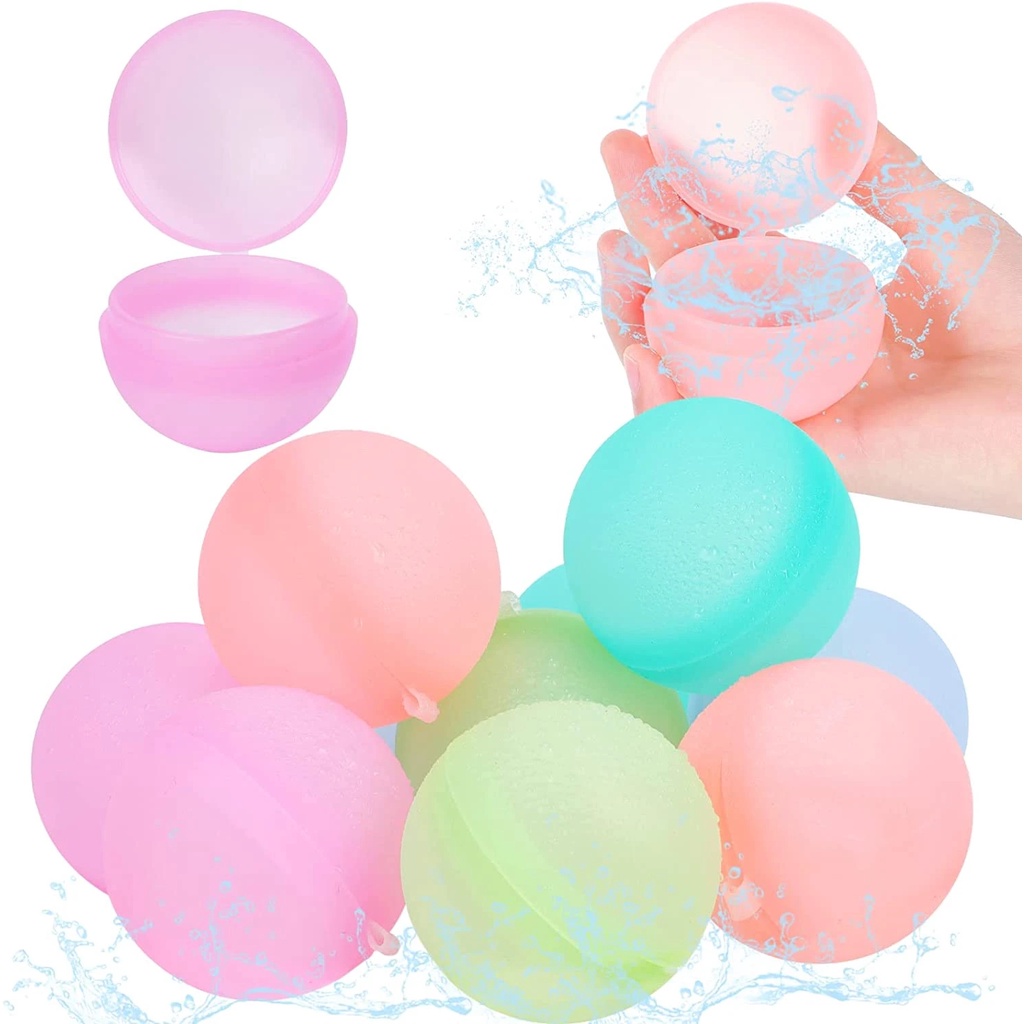 Random Reusable Silicone Water Ball Permainan Keluarga Water Fight Untuk Anak Dewasa Musim Panas Keren Pantai Kolam Renang Mainan Pesta Perlengkapan Menyenangkan Anak Bermain Suntikan Air Polo Splash Ball