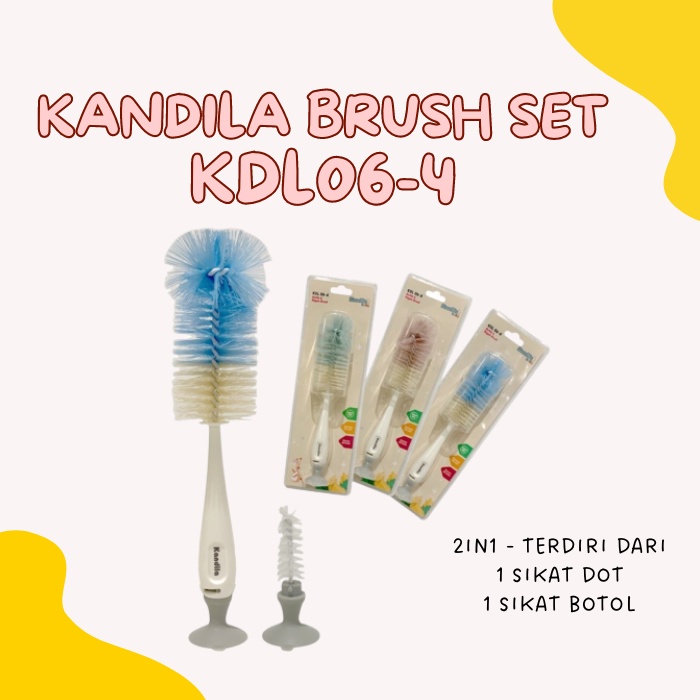 Kandila Bottle Brush Suction Base KDL06-4 / Kandila Sikat Botol 2in1 KDL06-4