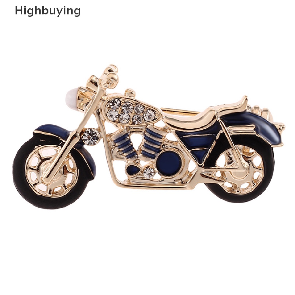 Hbid Enamel Motor Bros Pin Berlian Imitasi Kristal Jas Kerah Brooch Perhiasan Hadiah Glory