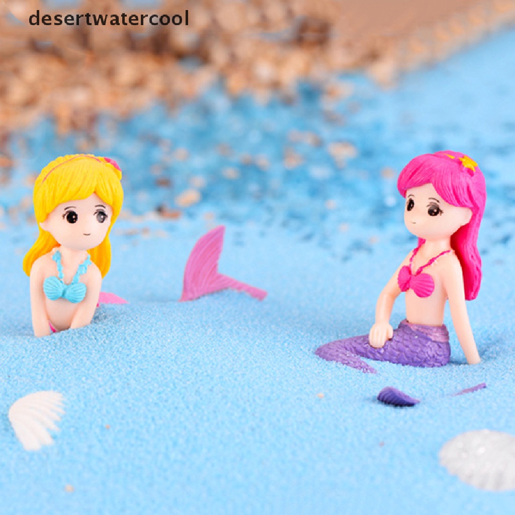 Deid Mermaid DIY Patung Miniatur Mini Taman Dekorasi Rumah Boneka Lanskap Mikro Martijn