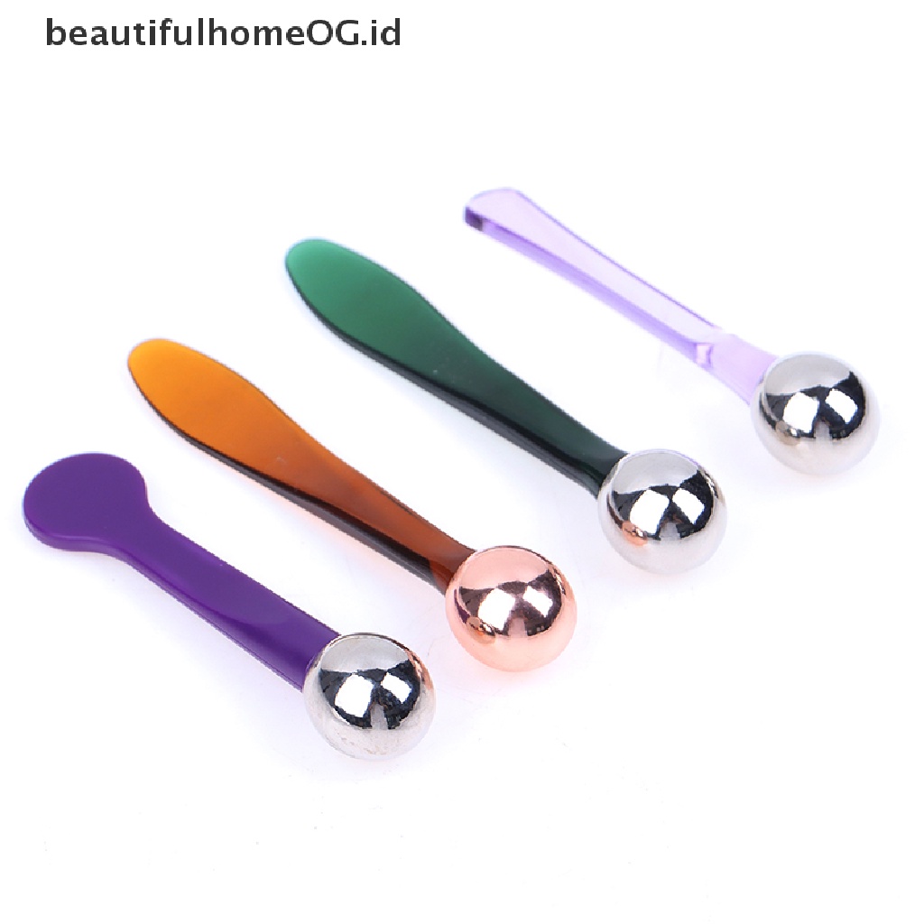 // Beauty// Sendok Masker Wajah Bahan Metal Anti Kerut Penghilang Kelelahan Mata Massage Stick Cream Tool **