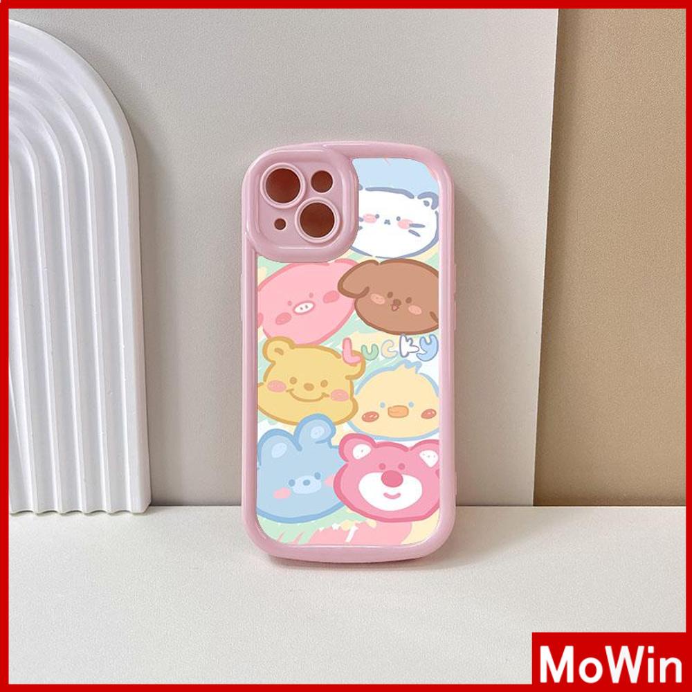 For iPhone 14 Pro Max iPhone Case Cream Pink TPU Soft Case Camera Cover Airbag Shockproof Cute Cartoon Bear Compatible with iPhone 13 Pro max 12 Pro Max 11 Pro Max xr xs max 7Plus