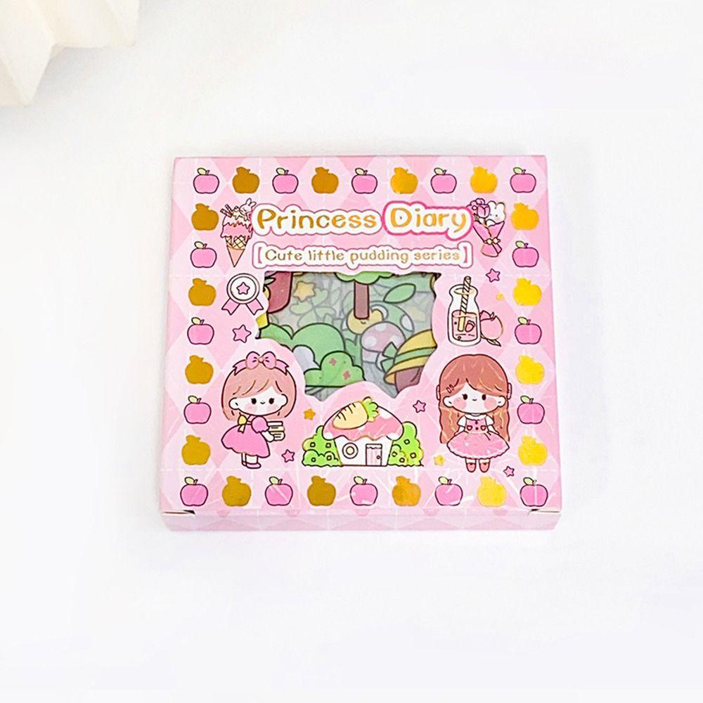 [Elegan] Kotak Goo Card Guka Sticker Set Lucu Tahan Air Siswa Tangan Akun Diary Notebook Goo Card Stiker Stiker Dekoratif