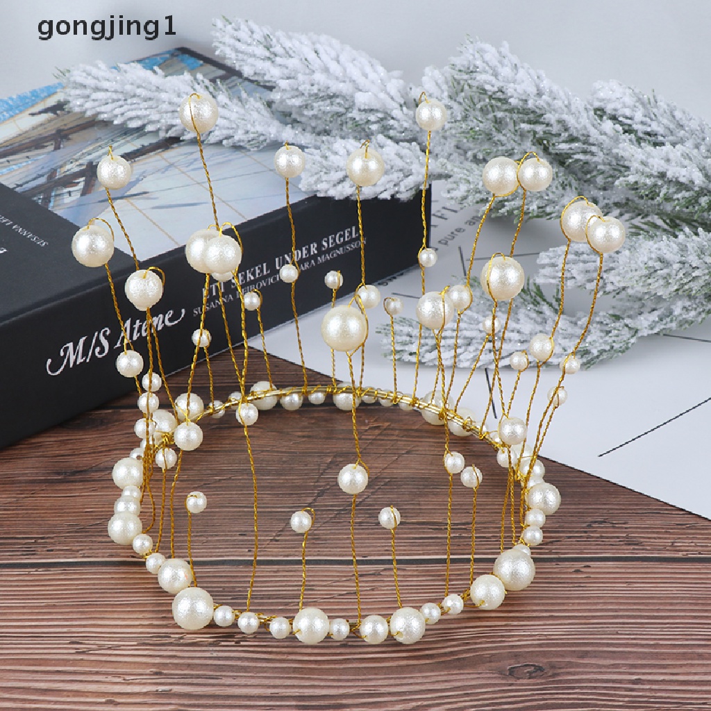 Ggg Crown Cake Topper Pearl Hiasan Kue Ulang Tahun Happy Birthday Wedding Engagement Decor ID