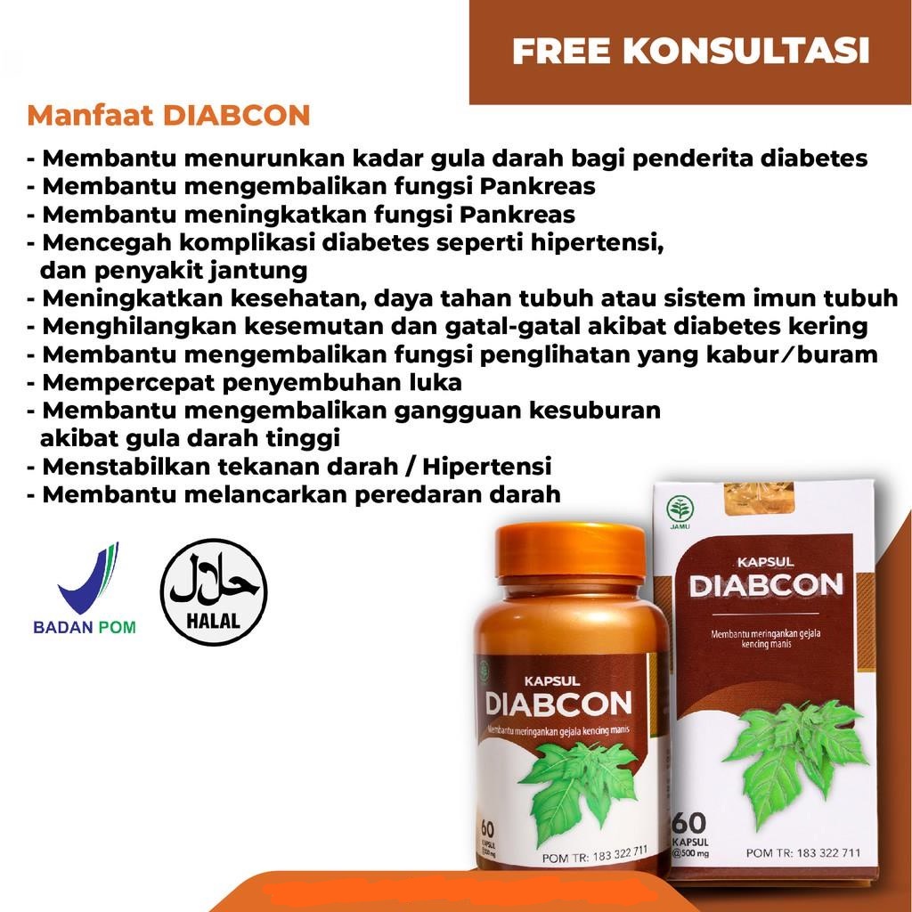 Kapsul Diabcon Obat Herbal Diabetes Gula Darah Kencing Manis