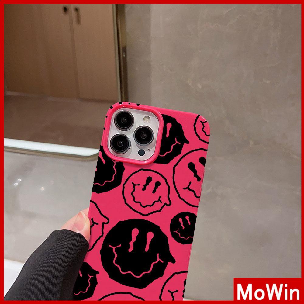 For iPhone 14 Pro Max iPhone Case Pink Glossy TPU Soft Case Shockproof Protection Camera Cute Cute Smiley Face Compatible with iPhone 13 Pro max 12 Pro Max 11 xr xs max 7Plus