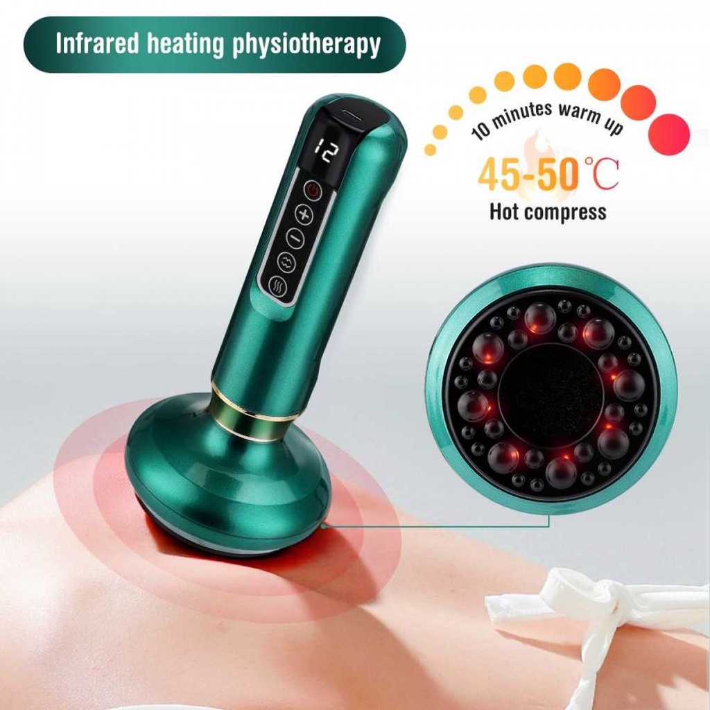 Alat Pijat Elektrik Bekam Cupping Massager Guasha 12 Gears Rechargeable
