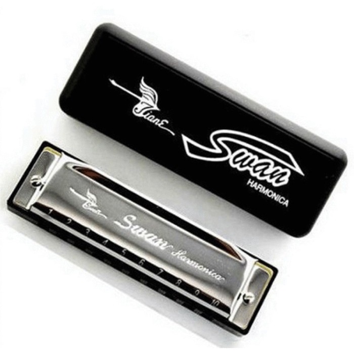 Alat Musik Harmonika SWAN Harmonica 10 Hole lubang 20 Nada C Diatonik