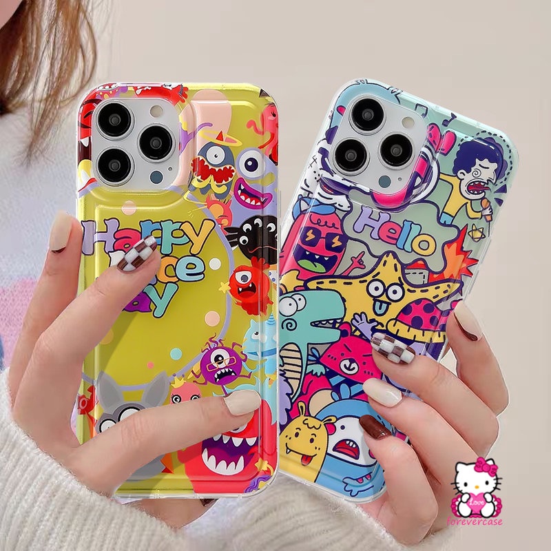 Airbag Shockproof Soft Tpu Casing Kompatibel Untuk iPhone 7Plus X XR XS Max13 11 14 12 Pro Max7 6S 6 8 Plus SE 2020 Kartun Lucu Monster University Phone Case