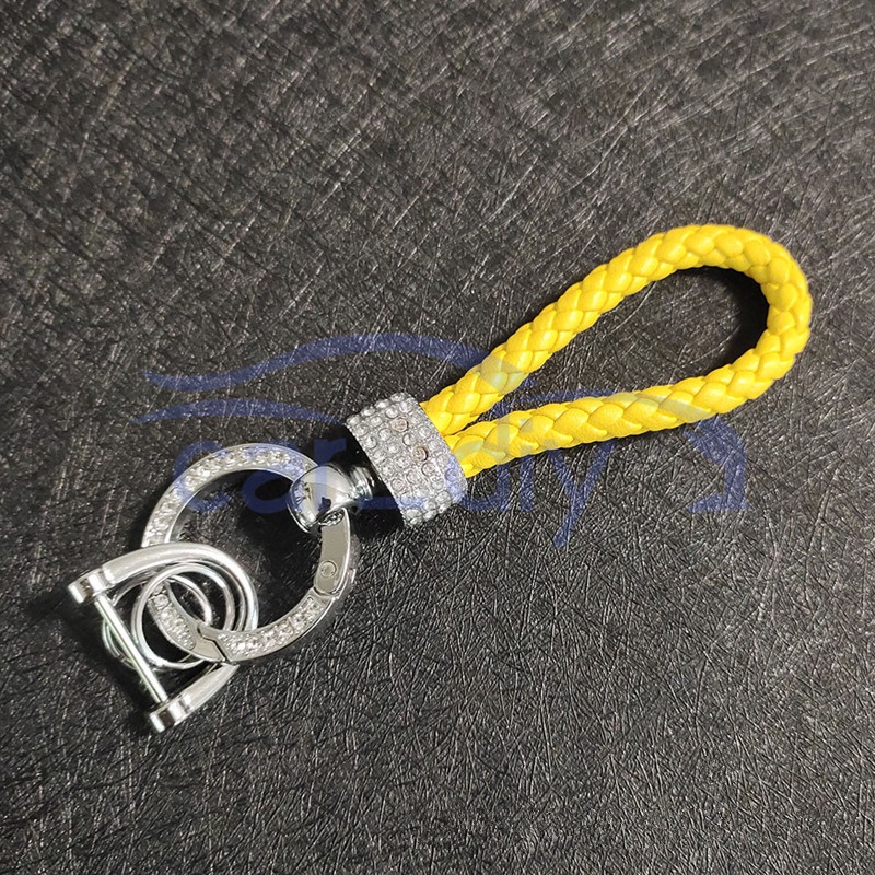 Gantungan Kunci Kemewahan Liontin Logam Lanyard Berwarna-warni Dengan Anti-hilang Nomor Plat Untuk Mobil Sepeda Motor Remote Key Bag Dekorasi Hadiah Elegan Gift Keychain