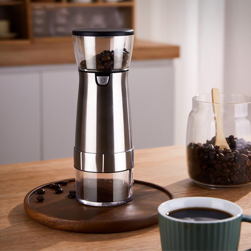 Penggiling Listrik USB Rechargeable Adjustable Coffee Grinders Pepper Mill Alat Penggiling Kacang Portabel Rumah Tangga