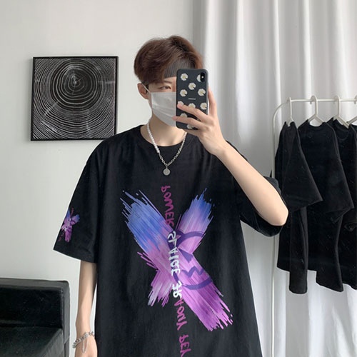 2023 NEW YEAR SUMMER 2023 GHOST FACE PRINTED SHORT SLEEVE T-SHIRT