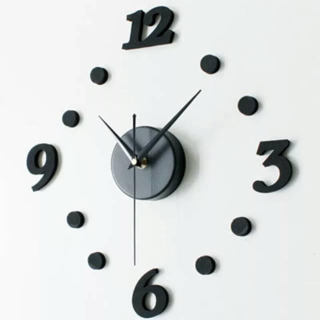 Jam dinding tempel besar DIY analog 3D giant modern clock