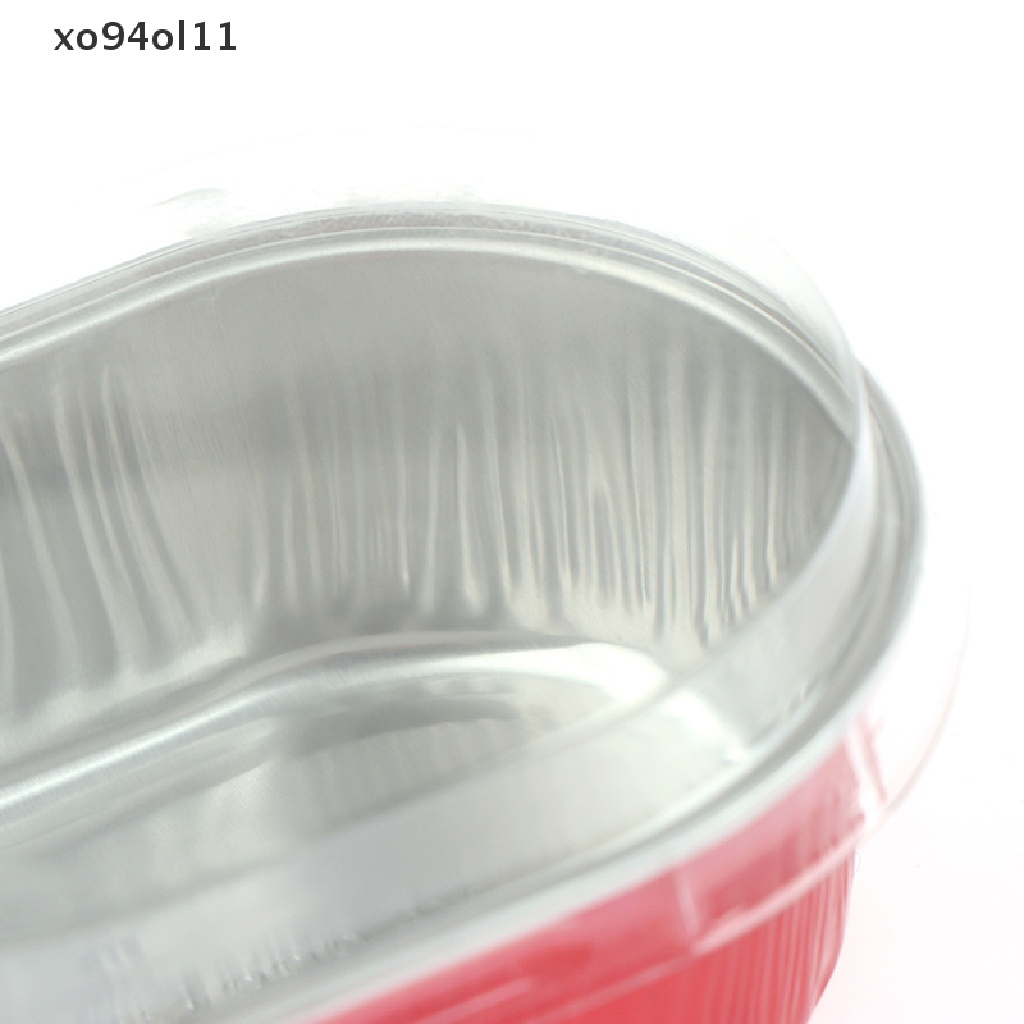 Xo 10pcs Aluminium Foil Baking Cup Tahan Panas Kue Cups Cetakan Dengan Tutup Cupcake OL