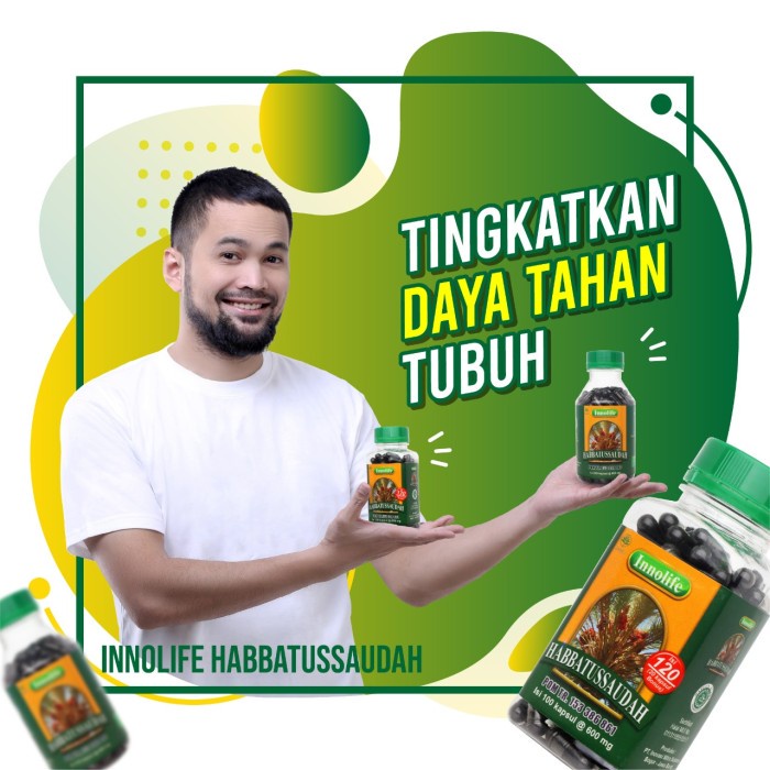 INNOLIFE - Habbatussauda Serbuk Jinten Hitam Habatussauda Isi 210 Kapsul