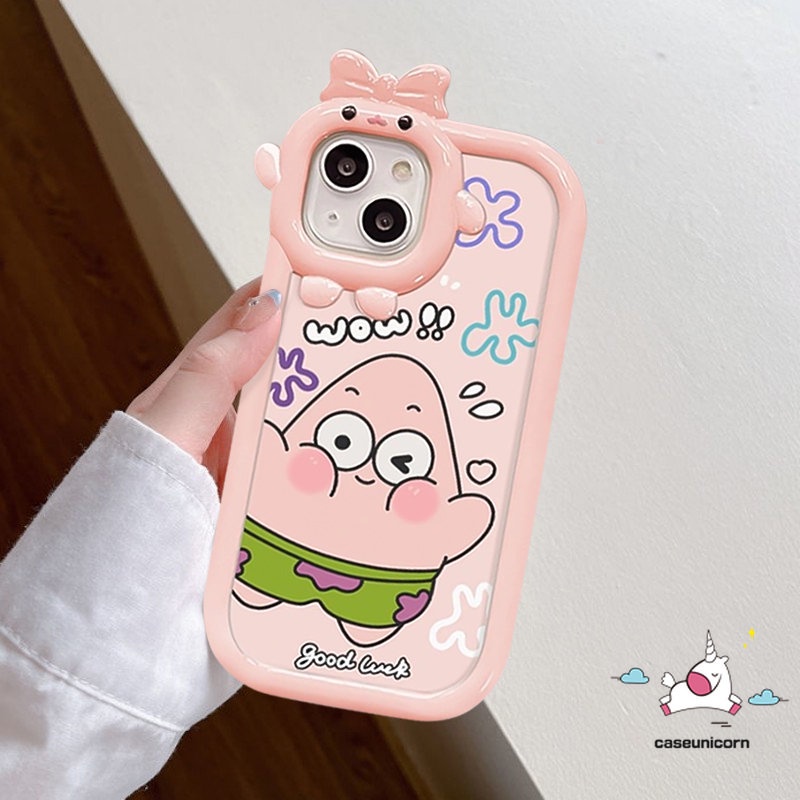 Untuk Samsung A14 A12 A04 A50 A04s A50s A13 A23 A04E A32 A03 A52 A53 A51 A03s A52s A22 A11 A71 A02s A33 A31 A21s A73 A30s Patrick Star Kartun SpongeBob 3D Ikatan Simpul Monster Penutup Lensa