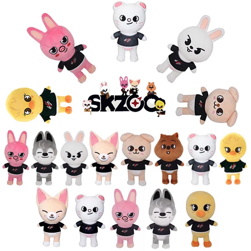 Skzoo Stray Kids Boneka KPOP Stray Kids Skzoo Mainan Mewah Chan Leebit DWAEKKI Jiniret HAN Quokka Untuk Anak-Anak Fans Collection