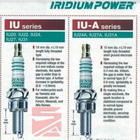 BUSI DENSO IRIDIUM POWER IU27A 5366 CB 150R CBR 150 SATRIA FU F1 R15 R 15 SUPRA X125 VARIO 150 NEW BEAT VERZA PIAGGIO R25 R 25 VARIO 125 SCOOPY MEGAPRO PULSAR 180 200 XCD 125 ORI ORIGINAL DENSO ASLI