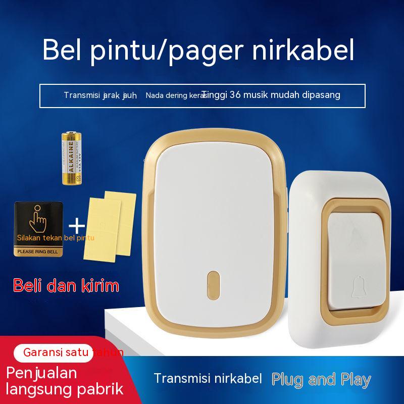 Bel Rumah Tangga/Bel Pintu Nirkabel/Tanpa Pukulan/Volume Besar/Jarak Jauh/Bel Pintu Pintar/Pager Ora