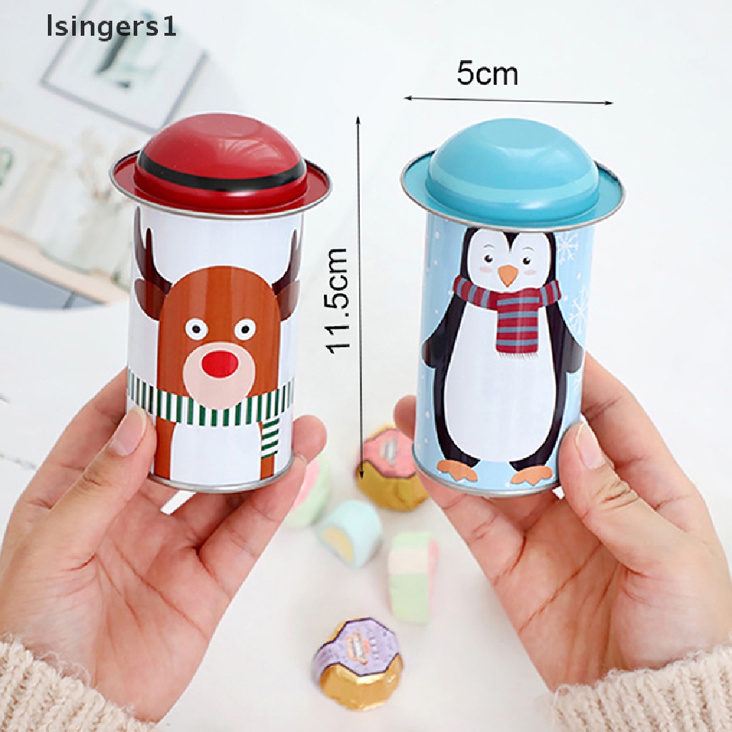 [lsingers1] 1pc Natal Permen Tinplate Kotak Penyimpanan Dapat Pesta Permen Kaleng Anak Hadiah Butik