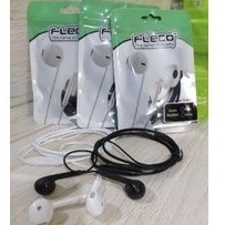 Handfree Headset Earphone Hanset Henset Fleco Super EXTRA Bass Non Karet FL-01 New Murah