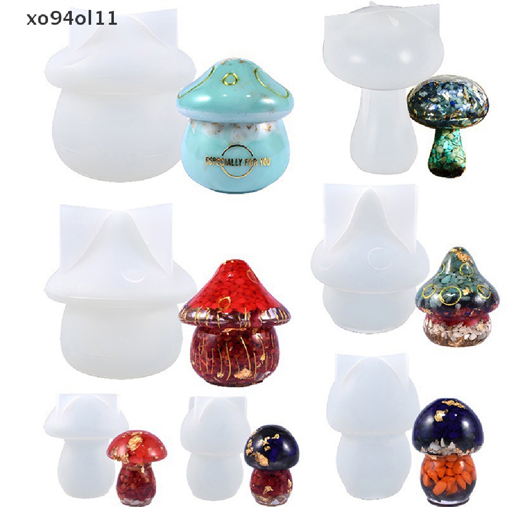 Xo Wadah Kotak Penyimpanan Jamur Cetakan Silikon Ornamen Toples Epoxy Resin Mould OL