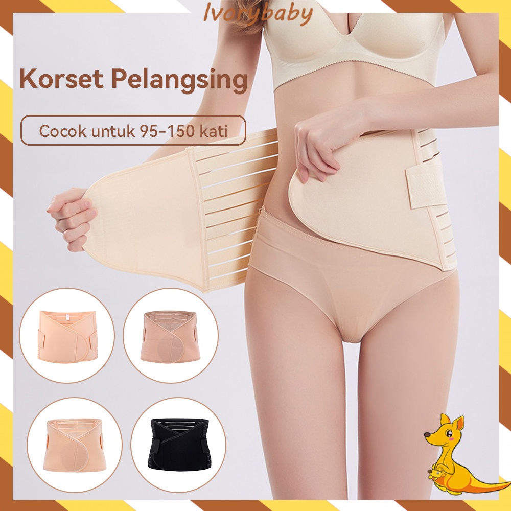 Ivorybaby Korset wanita pelangsing ibu melahirkan Korset pelangsing setelah melahirkan Corset pelangsing double perekat