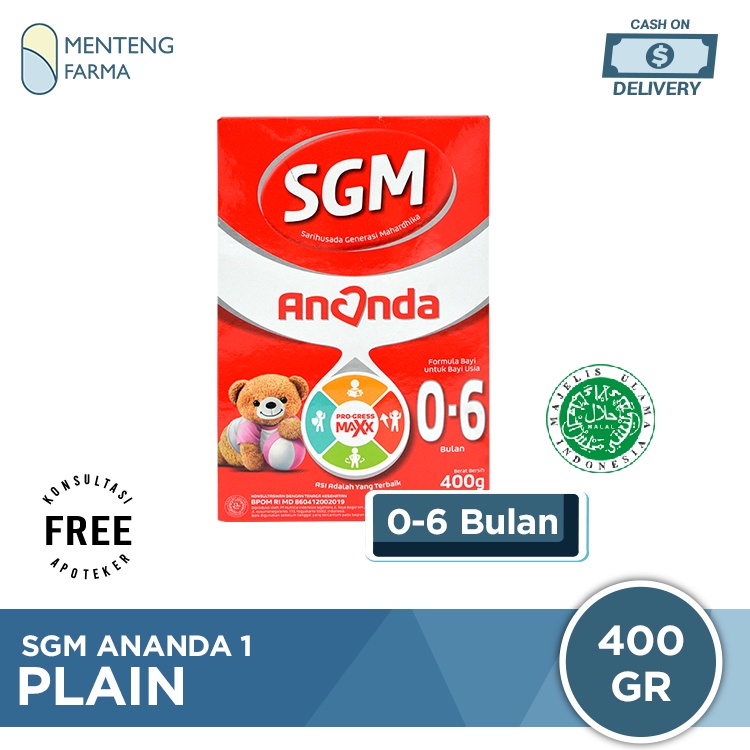 SGM Ananda 1 (0 - 6 Bulan) Formula Bayi Bubuk 400 Gram