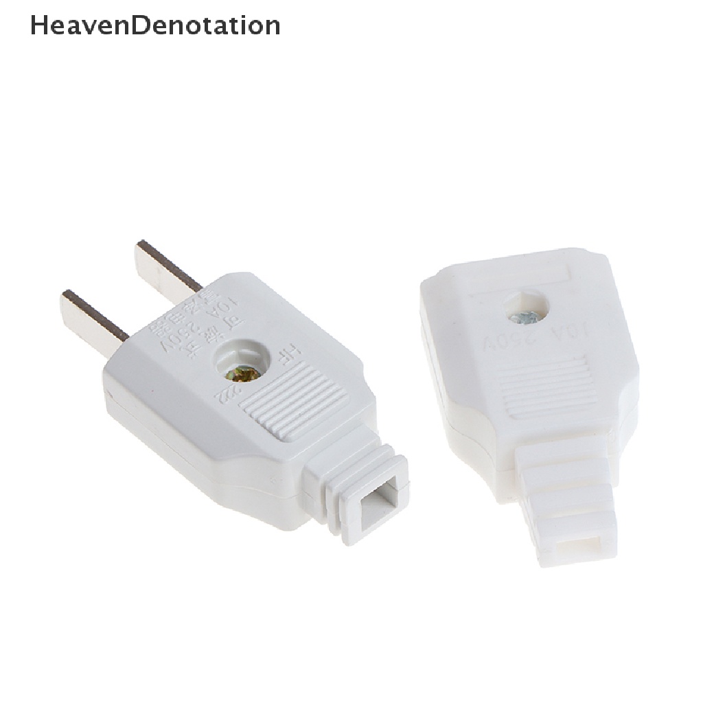 [HeavenDenotation] Us 2pin Datar AC Listrik Power Male Plug Female Socket Outlet Adaptor Kawat HDV