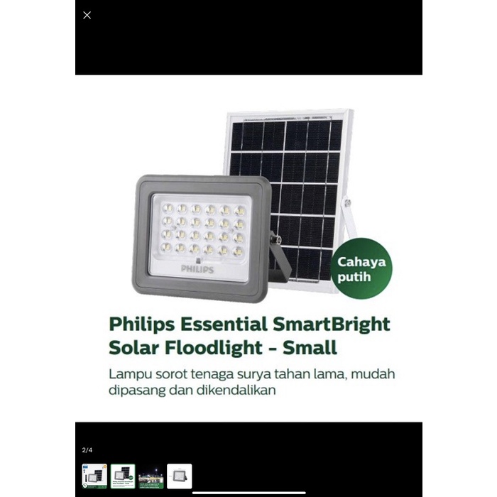 PHILIPS BVC Lampu Sorot Solar BVC080 Floodlight LED 600 Tenaga Surya IP65