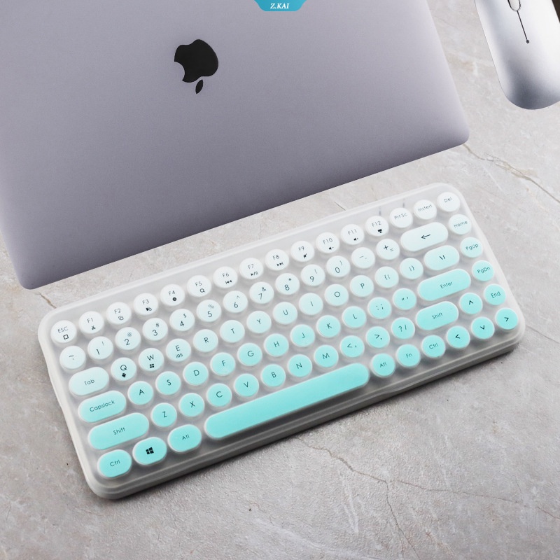 Cover Keyboard Komputer Desktop Untuk Model Heijue Desktop 308i Makaron Bluetooth 84titik Keyboard Silikon Anti Air Pelindung Kulit Penutup Debu Laptop [ZK]