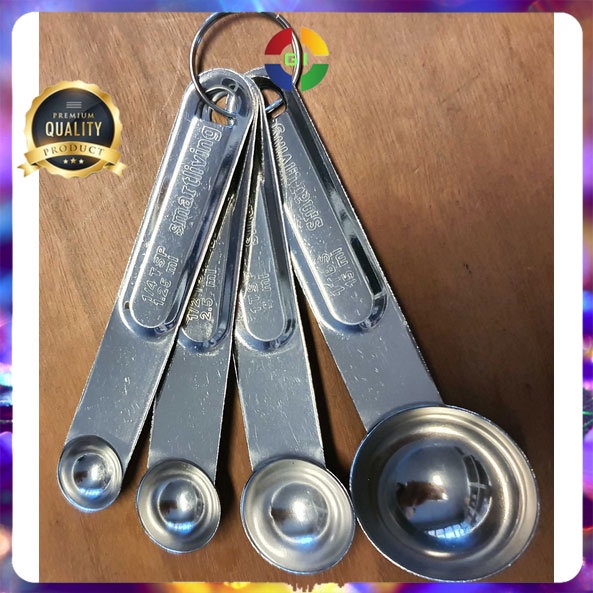 Sendok Takar Ukur Stainless Steel Measuring Spoon 8 PCS Silver