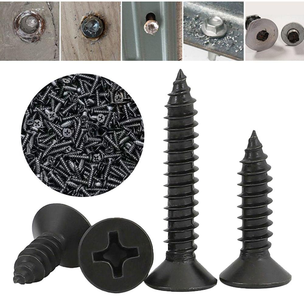 Nanas 200pcs/pack Self Tapping Screw Tahan Lama M1.4 3mm-10mm Tipis Silang