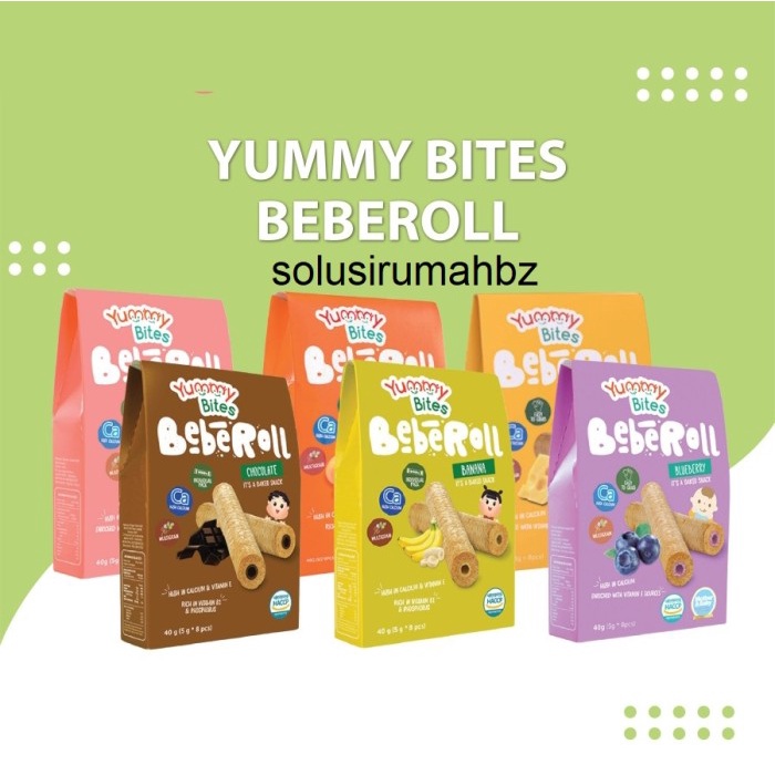 Yummy Bites Beberoll - Snack Baby, Bayi Sehat 9+ bulan 40gr Sereal 40g