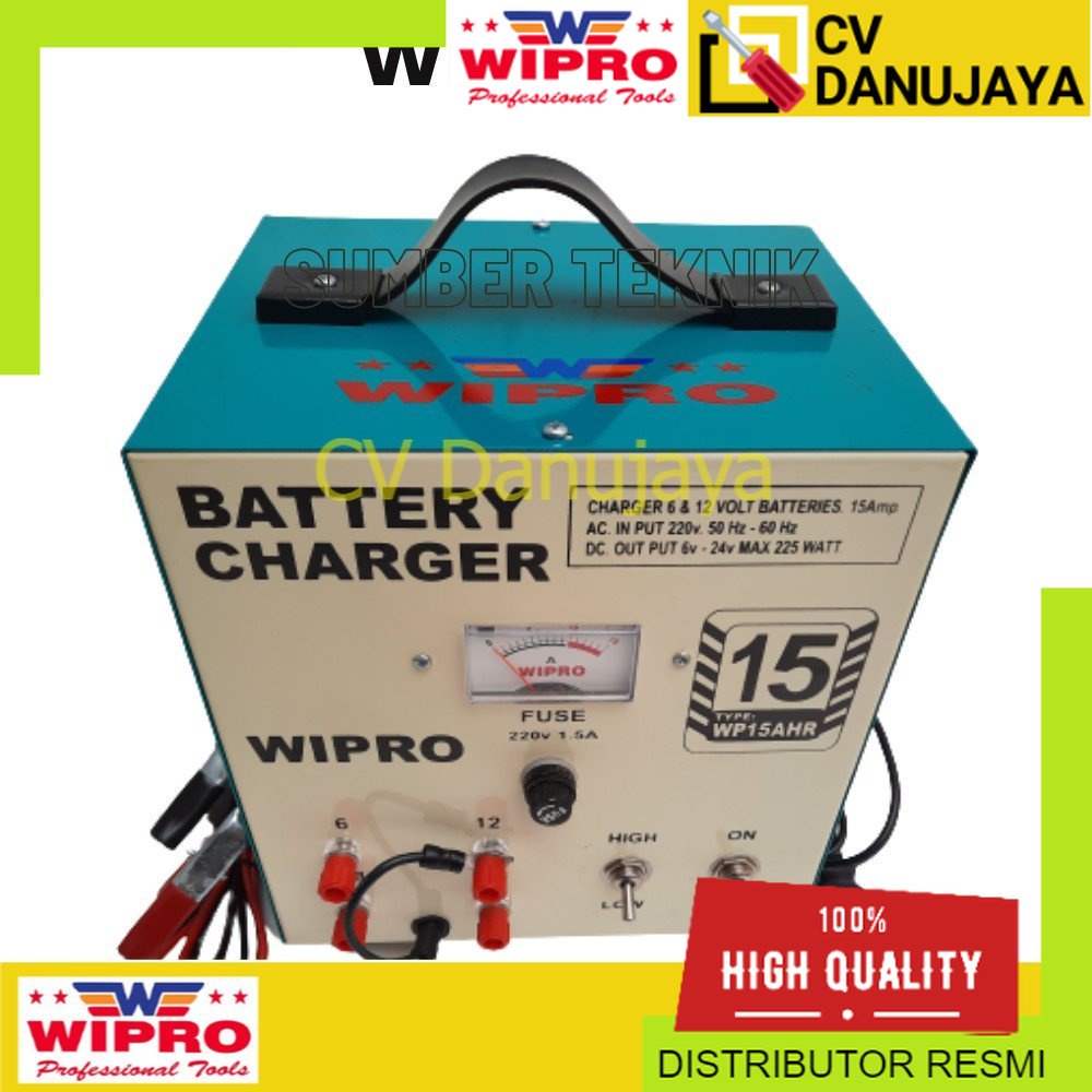 BATTERY Batrai Ces Aki CHARGER WIPRO WP 15 AHR || CHARGER AKI WIPRO 15A