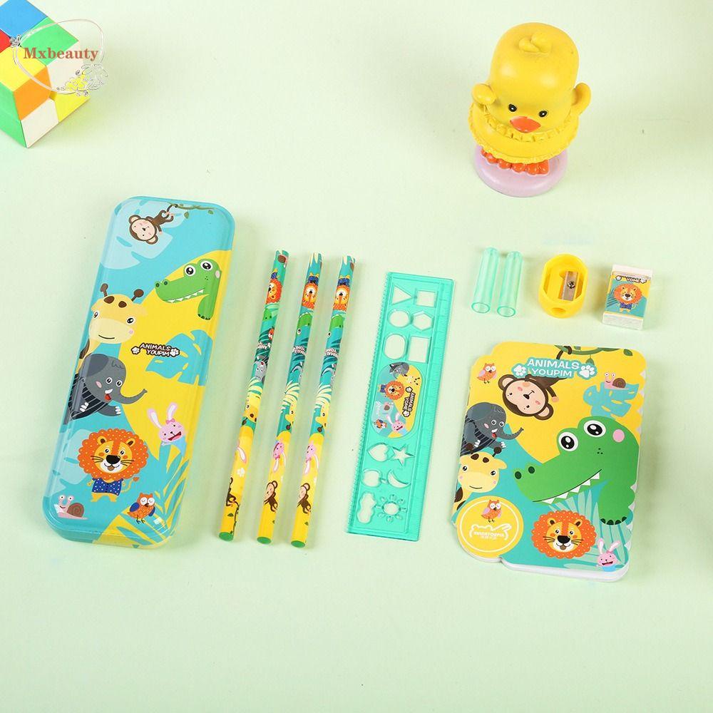 Mxbeauty Set Penggaris Penghapus Pensil Kreatif Kawaii Perlengkapan Sekolah Anak Murid Sd Hadiah Anak