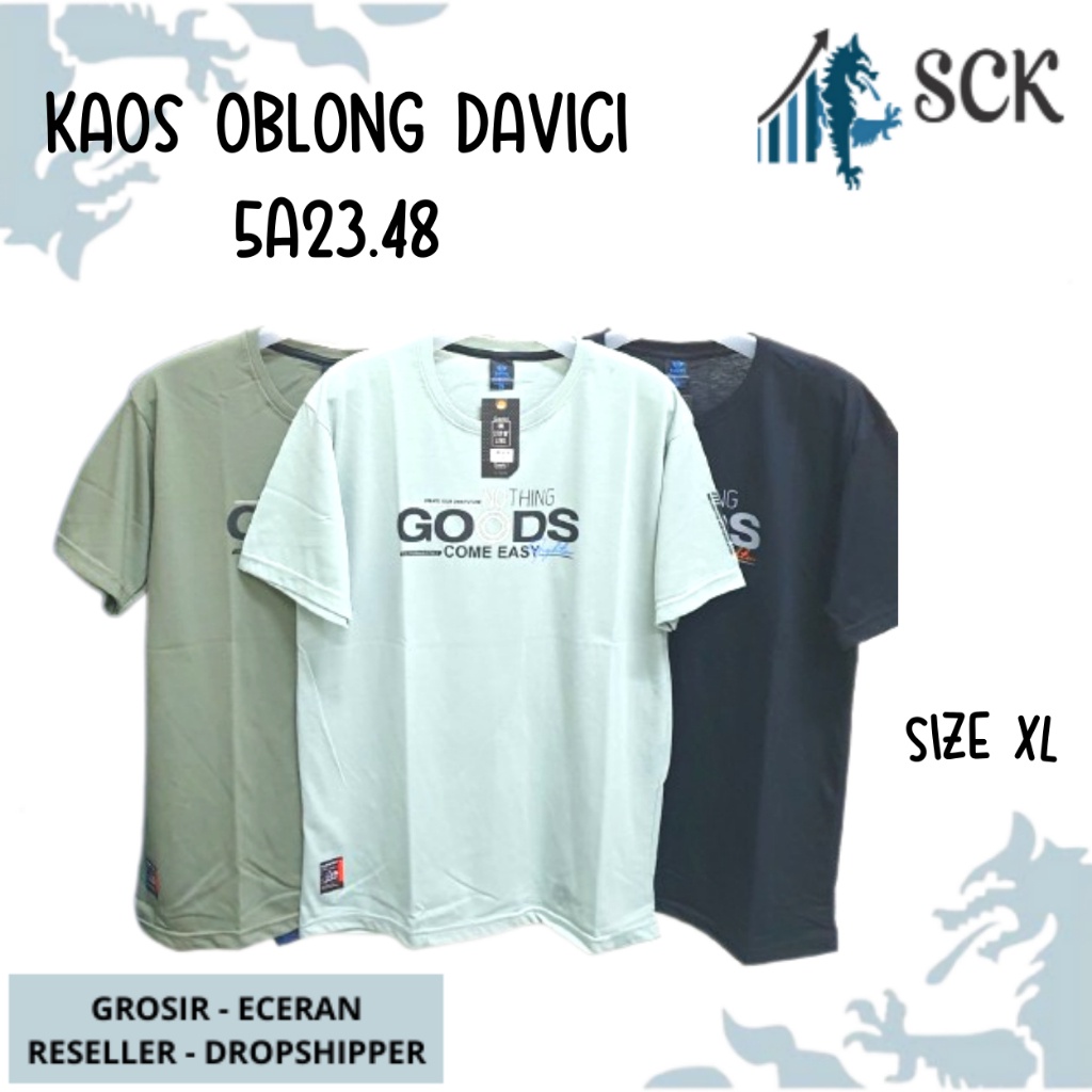 Kaos Distro Davici Polos (XL) Motif Dewasa Keren / Oblong Pria Katun / Pakaian Casual - sckmenwear GROSIR