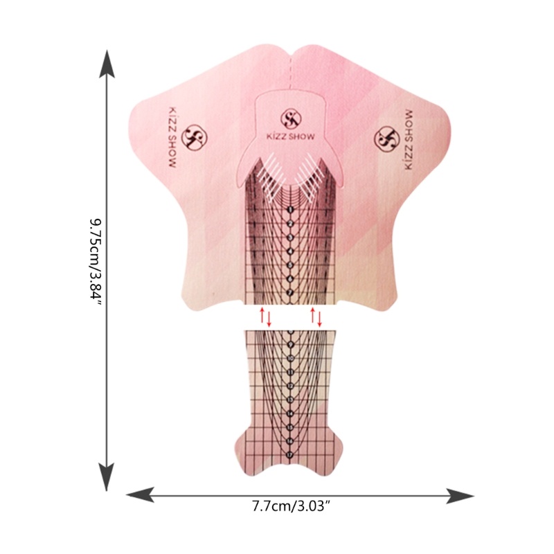 Siy Kertas Bentuk Kuku French Tips Paper UV Gel Stiker Extension Builder Curl Form Polish Guide Stensil Manicure Tools