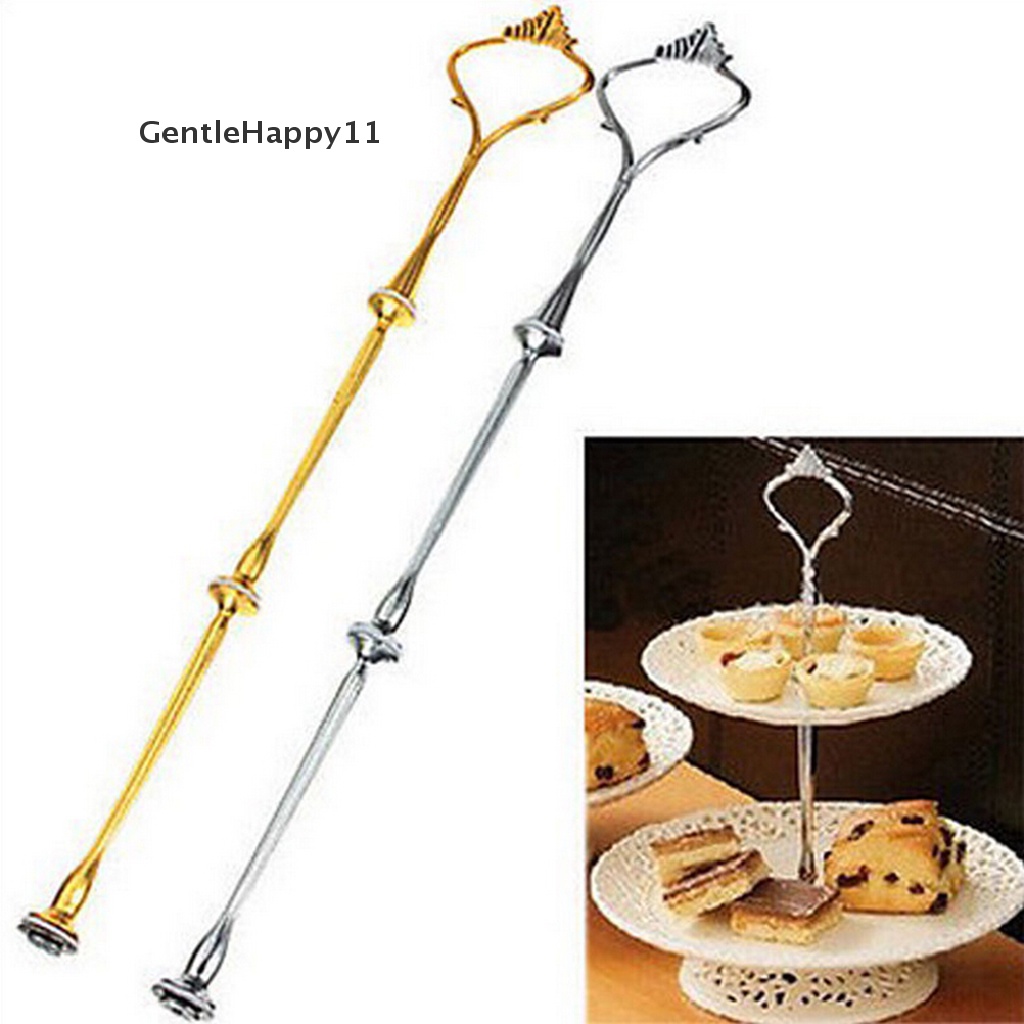 Gentlehappy 1set 3atau 2tingkat Piring Kue Stand Handle Fitg Hardware Rod Plate Stand id