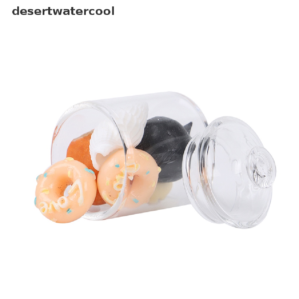 Deid Toples Permen Kaca mini Borosilikat Tinggi Bermain Aksesoris Rumah Boneka Martijn