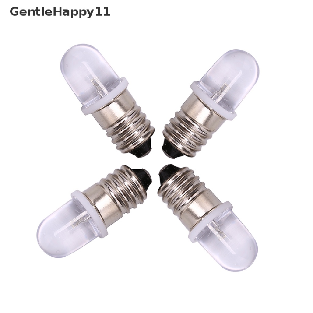 Gentlehappy 5pcs E10 Bohlam Led DC 3V 4.5V Instrumen Bohlam Indikator Bohlam Senter Bohlam id