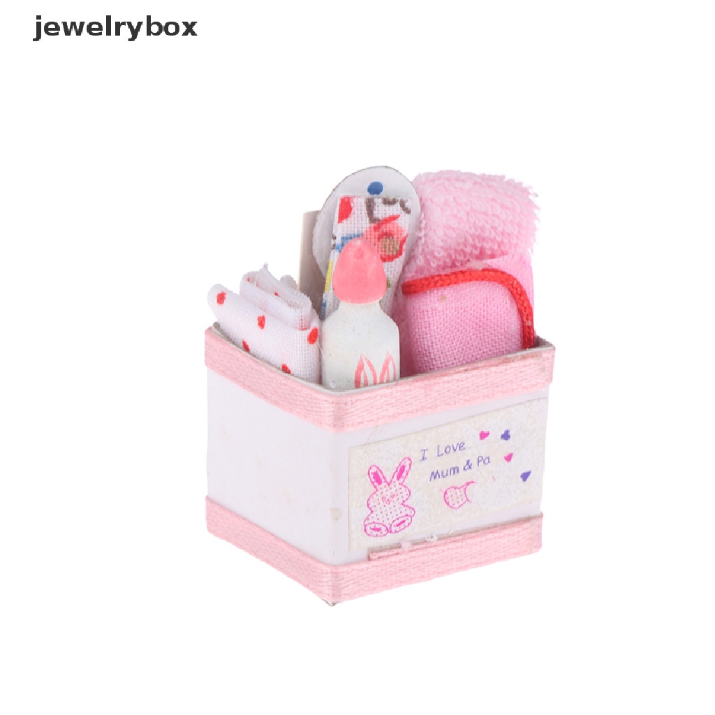 [jewelrybox] 1: 12rumah Boneka Miniatur Mainan Kotak Mini Lucu Model Mainan Bayi Home Decor Living Scene Decor Toy Doll House Accessories Boutique