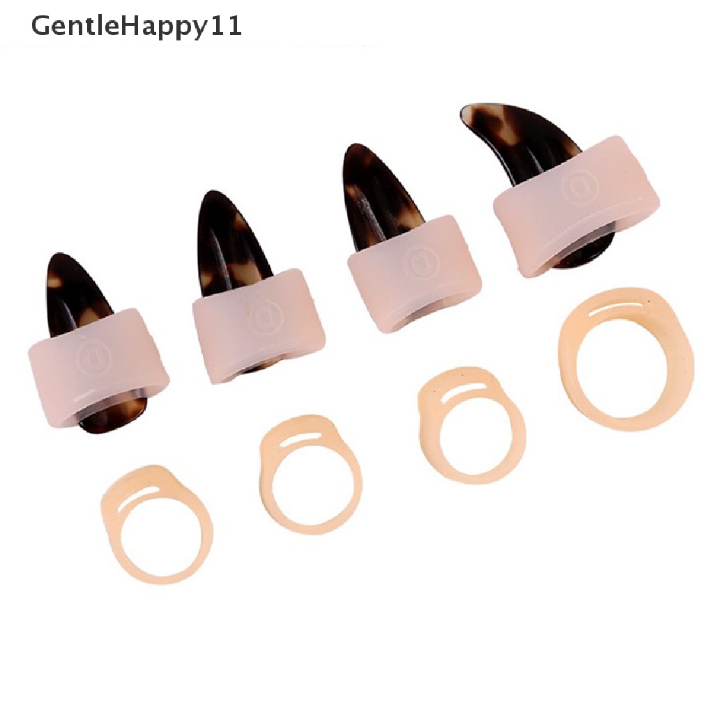 Gentlehappy 4pcs Guzheng Set Penutup Kuku Cina Zither Bermain Guzheng Praktek Nail Protect id